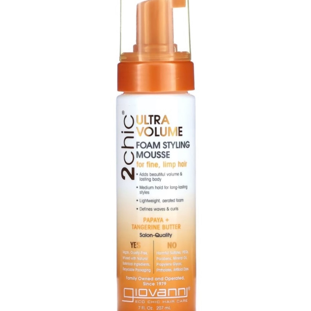 2 Chic Ultra Volume Foaming Style Mousse For Fine Limp Hair